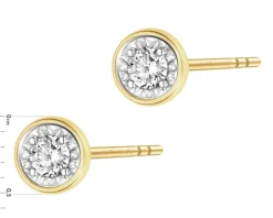 Apart Kolczyki z żółtego i białego złota z brylantami - 0,17 ct - próba 585< Wszystkie