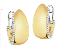 Apart Kolczyki z żółtego i białego złota z brylantami - 0,30 ct - próba 750< Kolczyki Z Diamentami