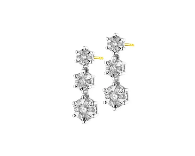 Apart Kolczyki z żółtego i białego złota z brylantami - 0,75 ct - próba 585< Wszystkie