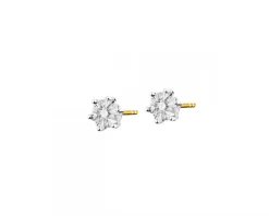 Apart Kolczyki z żółtego i białego złota z brylantami - 0,12 ct - próba 585< Wszystkie