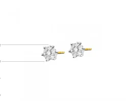 Apart Kolczyki z żółtego i białego złota z brylantami - 0,12 ct - próba 585< Wszystkie