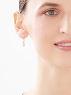 Apart Kolczyki z żółtego i białego złota z brylantami - 0,01 ct - próba 375< Wszystkie