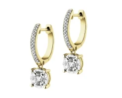 Apart Kolczyki z żółtego i białego złota z diamentami - 0,27 ct - próba 585