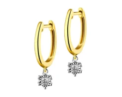 Apart Kolczyki z żółtego i białego złota z brylantami - 0,05 ct - próba 375< Wszystkie