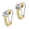 Best Fope Kolczyki z żółtego i białego złota z brylantami - 0,08 ct - próba 750