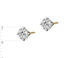 Apart Kolczyki z żółtego i białego złota z brylantami - 0,16 ct - próba 585< Wszystkie