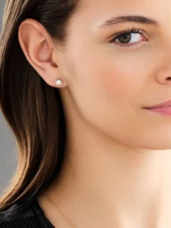 Discount Apart Kolczyki z żółtego i białego złota z brylantami - SI2/H - 0,68 ct - próba 585