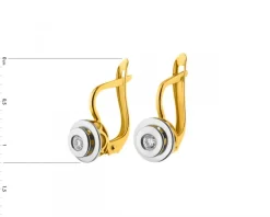 Apart Kolczyki z żółtego i białego złota z brylantami - 0,11 ct - próba 585< Wszystkie