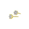 Outlet Apart Kolczyki z żółtego i białego złota z brylantami - 0,45 ct - próba 585