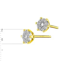 Outlet Apart Kolczyki z żółtego i białego złota z brylantami - 0,45 ct - próba 585