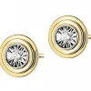 Sale Apart Kolczyki z żółtego i białego złota z brylantami - 0,04 ct - próba 585