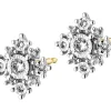 Discount Apart Kolczyki z żółtego i białego złota z diamentami - 0,16 ct - próba 585