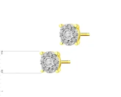 Apart Kolczyki z żółtego i białego złota z brylantami - 0,18 ct - próba 585< Wszystkie