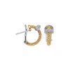 Hot Fope Kolczyki z żółtego i białego złota z brylantami - 0,18 ct - próba 750