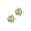 Apart Kolczyki z żółtego i białego złota z brylantami - 0,10 ct - próba 585< Kolczyki Z Diamentami