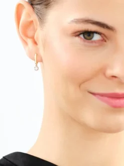 Apart Kolczyki z żółtego i białego złota z brylantami - 0,15 ct - próba 585< Wszystkie