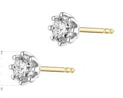 Online Apart Kolczyki z żółtego i białego złota brylantami - 0,40 ct - próba 585