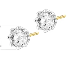 New Apart Kolczyki z żółtego i białego złota z brylantami - 1,00 ct - próba 585