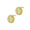 Apart Kolczyki z żółtego i białego złota z diamentami - 0,28 ct - próba 585