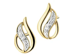 Apart Kolczyki z żółtego złota z brylantami - 0,01 ct - próba 375< Wszystkie