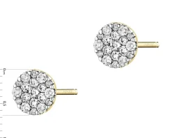 Apart Kolczyki z żółtego złota z brylantami - 0,48 ct - próba 585< Kolczyki Z Diamentami