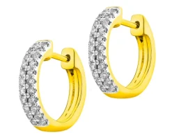 Apart Kolczyki z żółtego złota z brylantami - koła - 0,25 ct - próba 585< Wszystkie