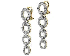 Apart Kolczyki z żółtego złota z brylantami - 2,77 ct - próba 585< Kolczyki Z Diamentami
