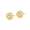 Best Apart Kolczyki z żółtego złota z brylantami - 0,17 ct - próba 585