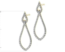 Apart Kolczyki z żółtego złota z brylantami - 0,36 ct - próba 585< Wszystkie