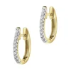 Hot Apart Kolczyki z żółtego złota z brylantami - koła - 0,15 ct - próba 585
