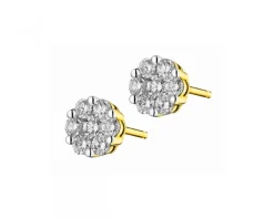 Apart Kolczyki z żółtego złota z brylantami - 0,41 ct - próba 585< Kolczyki Z Diamentami