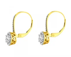 Online Apart Kolczyki z żółtego złota z brylantami - 0,86 ct - próba 750