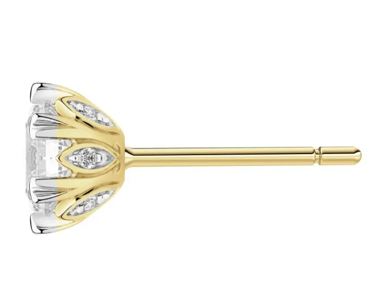 Apart Kolczyki z żółtego złota z brylantami - serca - 0,85 ct - próba 585< Wszystkie