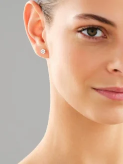 Online Apart Kolczyki z żółtego złota z brylantami laboratoryjnymi - 0,37 ct - próba 585
