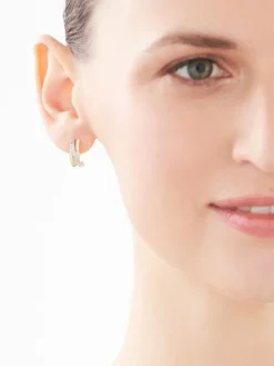 Hot Apart Kolczyki z żółtego złota z brylantami - 0,04 ct - próba 375