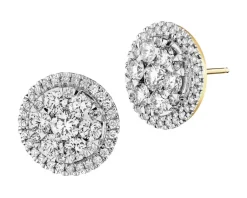 Best Apart Kolczyki z żółtego złota z brylantami - 2,37 ct - próba 585