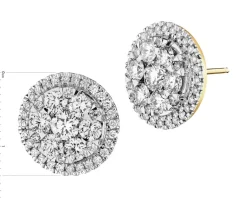 Best Apart Kolczyki z żółtego złota z brylantami - 2,37 ct - próba 585