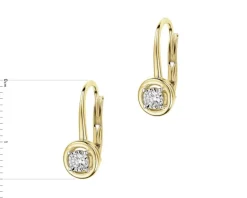 Online Apart Kolczyki z żółtego złota z brylantami - 0,10 ct - próba 585