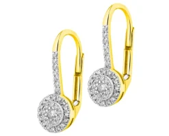 Apart Kolczyki z żółtego złota z brylantami - 0,19 ct - próba 585< Kolczyki Z Diamentami