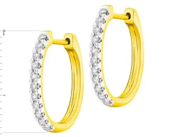 Best Apart Kolczyki z żółtego złota z brylantami - koła - 0,25 ct - próba 585