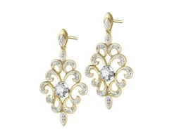 Sale Apart Kolczyki z żółtego złota z brylantami - 0,70 ct - próba 585
