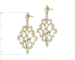 Sale Apart Kolczyki z żółtego złota z brylantami - 0,70 ct - próba 585