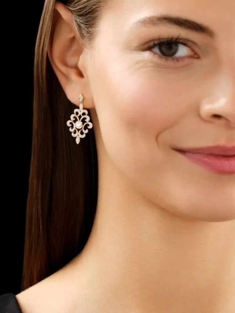 Sale Apart Kolczyki z żółtego złota z brylantami - 0,70 ct - próba 585