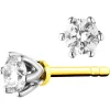 Hot Apart Kolczyki z żółtego złota z brylantami - 0,16 ct - próba 585