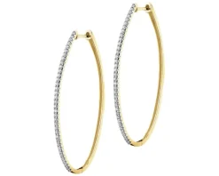 Apart Kolczyki z żółtego złota z brylantami - koła - 0,47 ct - próba 585< Kolczyki Z Diamentami