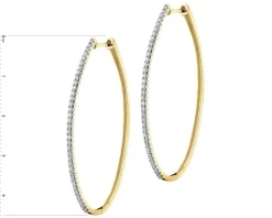 Apart Kolczyki z żółtego złota z brylantami - koła - 0,47 ct - próba 585< Kolczyki Z Diamentami