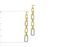 Apart Kolczyki z żółtego złota z brylantami - 0,44 ct - próba 585< Kolczyki Z Diamentami