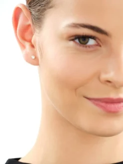 Hot Apart Kolczyki z żółtego złota z brylantami laboratoryjnymi - 0,30 ct - próba 585