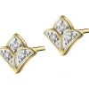 Clearance Apart Kolczyki z żółtego złota z brylantami - 0,05 ct - próba 375