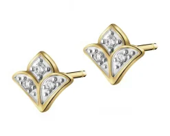 Clearance Apart Kolczyki z żółtego złota z brylantami - 0,05 ct - próba 375